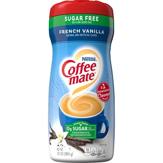 Coffee-Mate Coffee Creamer Sugar Free French Vanilla Powder Creamer, 6 x 10.2 oz Case - DOT product image 2