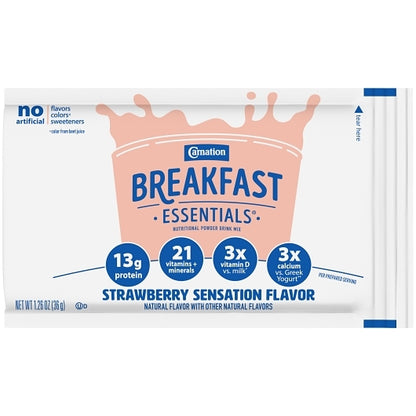 Carnation Nestle Strawberry Breakfast Essentials Drink Mix, 6 x 12.6 oz Case - Health & Personal Care
