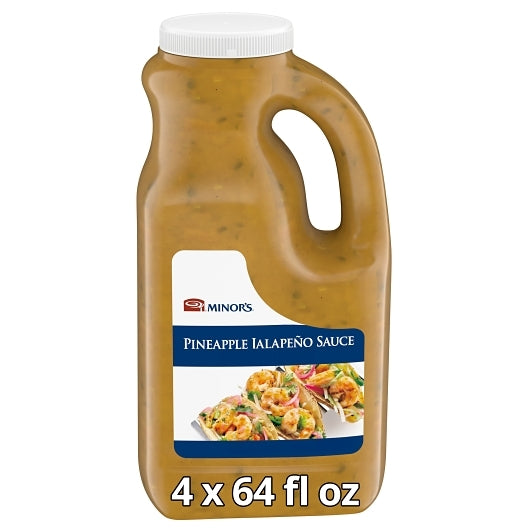 Minor's Ready to Use Pineapple Jalapeno Sauce, 4 x 0.5 GA Case - Condiments & Sauces