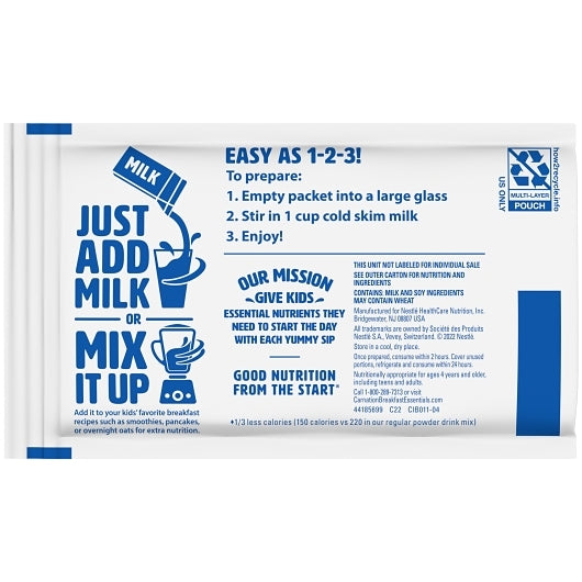 Carnation Instant Breakfast, No Sugar Added, Chocolate Flavor (Pack Of 8) - DOT product image 2