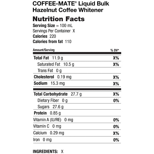 Coffee-Mate Hazelnut Liquid Creamer, 3 x 3 x 0.5 GA Case - DOT product image 5