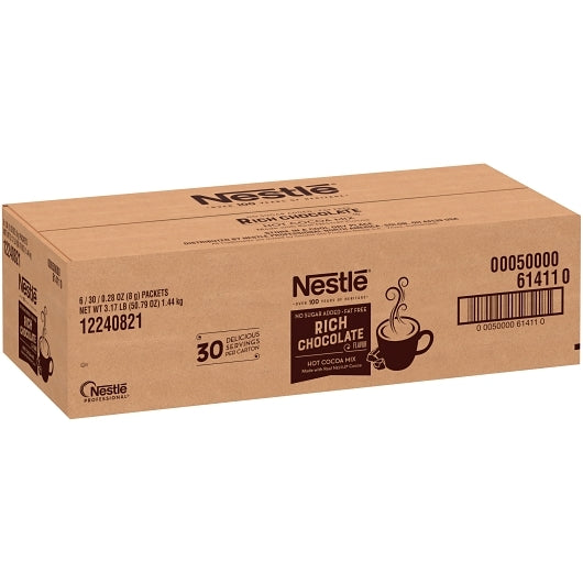 Nestle Fat Free No Sugar Added Hot Cocoa Mix, 6 x 30 x 0.28 oz Case - DOT product image 6