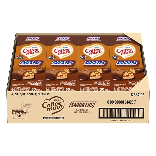 Coffee Mate Snickers Single Serve Liquid Creamer, 4 x 18.7 fl oz Case - DOT product image 5