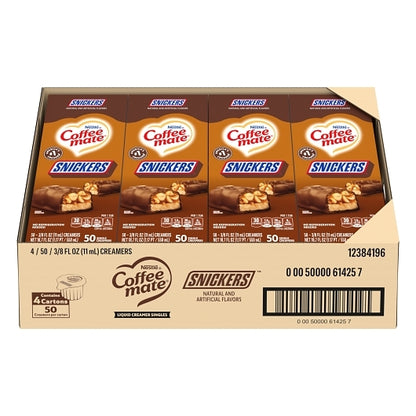 Coffee Mate Snickers Single Serve Liquid Creamer, 4 x 18.7 fl oz Case - DOT product image 5