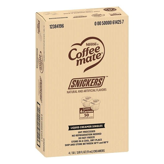 Coffee Mate Snickers Single Serve Liquid Creamer, 4 x 18.7 fl oz Case - DOT product image 6