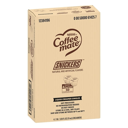 Coffee Mate Snickers Single Serve Liquid Creamer, 4 x 18.7 fl oz Case - DOT product image 6