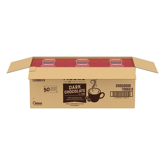 Nestle Dark Rich Hot Cocoa Mix, 6 x 50 x 0.713 oz Case - DOT product image 5