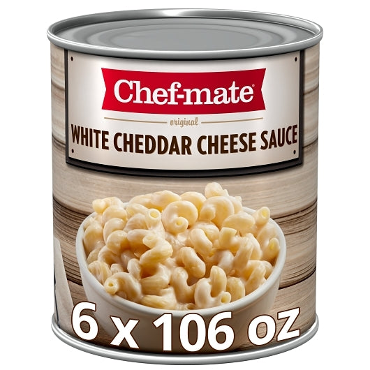 Chef-Mate White Cheddar Cheese Cooking Sauce, 6 x 106 oz Case - Condiments & Sauces