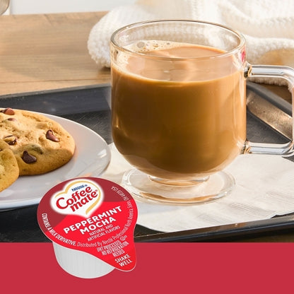 Coffee Mate Peppermint Mocha Single Serve Liquid Creamer, 4 x 18.7 fl oz Case - DOT product image 4