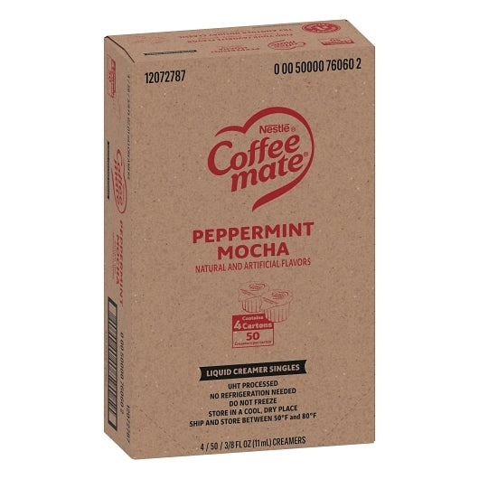 Coffee Mate Peppermint Mocha Single Serve Liquid Creamer, 4 x 18.7 fl oz Case - DOT product image 6
