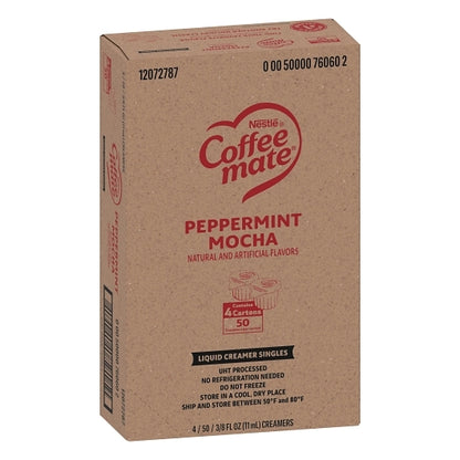 Coffee Mate Peppermint Mocha Single Serve Liquid Creamer, 4 x 18.7 fl oz Case - DOT product image 6