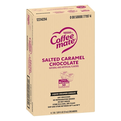 Coffee-Mate Coffee Creamer Salted Caramel Chocolate Flavor Liquid Creamer Singles, 4 x 18.7 fl oz Case - DOT product image 6