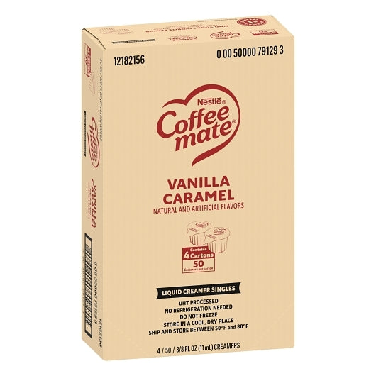 Coffee Mate Vanilla Caramel Single Serve Liquid Creamer, 4 x 18.7 fl oz Case - DOT product image 6
