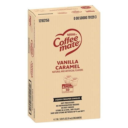 Coffee Mate Vanilla Caramel Single Serve Liquid Creamer, 4 x 18.7 fl oz Case - DOT product image 6