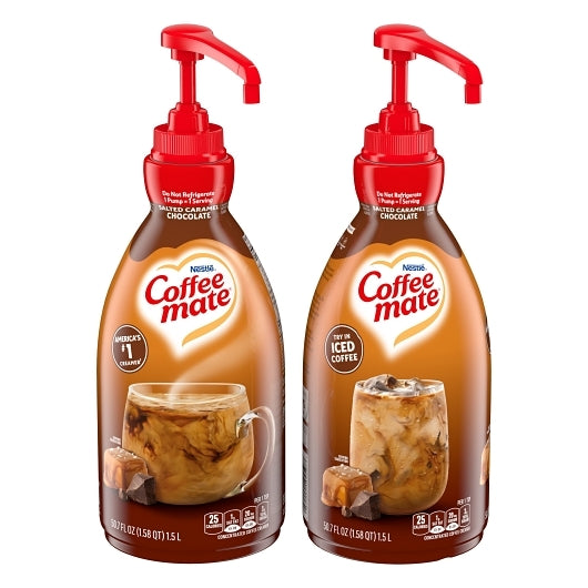 Nestle Coffee Salted Caramel Chocolate Pump Concentrate Liquid Creamer, 2 x 1.58 QT Case - DOT product image 2