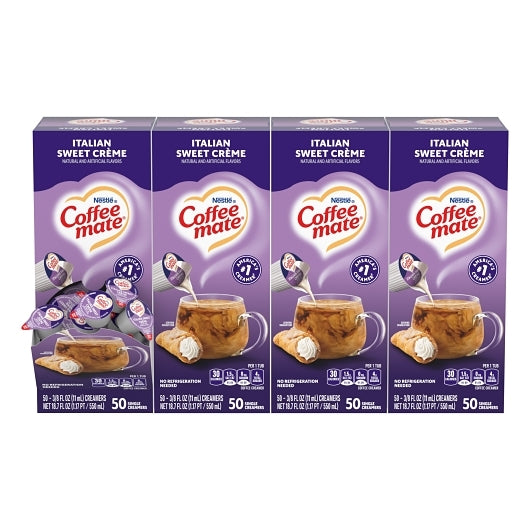 NESTLE COFFEE-MATE Coffee Italian Sweet Creme Flavor Liquid Creamer Singles, 4 x 18.7 fl oz Case - DOT product image 4