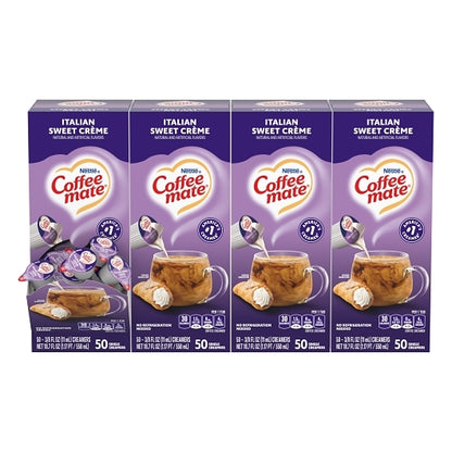 NESTLE COFFEE-MATE Coffee Italian Sweet Creme Flavor Liquid Creamer Singles, 4 x 18.7 fl oz Case - DOT product image 4