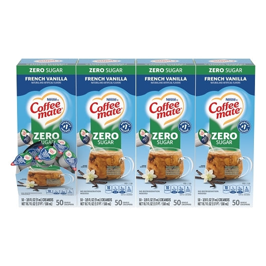 NESTLE COFFEE-MATE Coffee Zero Sugar French Vanilla Single Serve Liquid Creamer, 4 x 18.7 fl oz Case - DOT product image 2