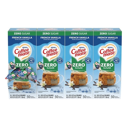 NESTLE COFFEE-MATE Coffee Zero Sugar French Vanilla Single Serve Liquid Creamer, 4 x 18.7 fl oz Case - DOT product image 2