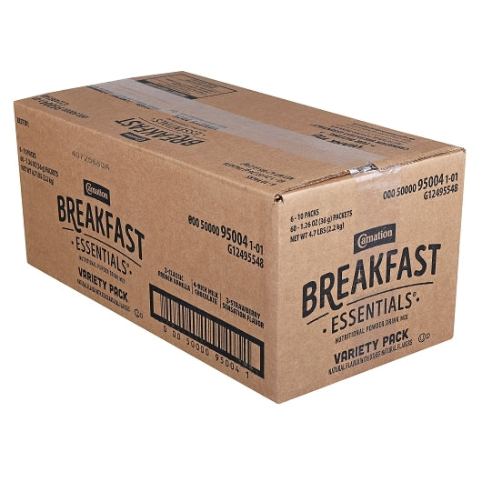 Carnation Breakfast Essentials Powder Variety Pack Sachets, 6 x 10 x 1.26 oz Case - Nutrition Drinks