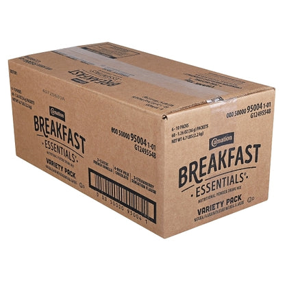Carnation Breakfast Essentials Powder Variety Pack Sachets, 6 x 10 x 1.26 oz Case - Nutrition Drinks