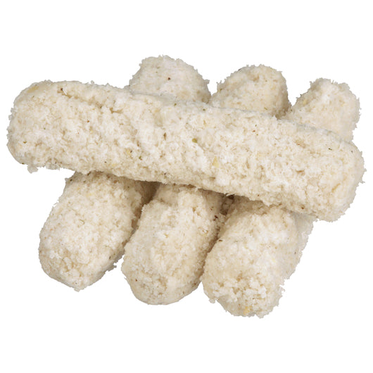 Fred's 3 1/4 Inch Breaded Mozzarella Cheese Sticks, 6 x 4 lb Case - Frozen Snacks & Appetizers