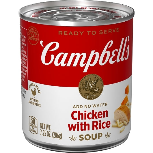 Campbell's Classic Chicken And Rice Shelf Stable Soup, 24 x 7.25 oz Case - Prepared Foods