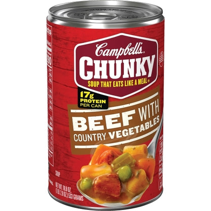 Campbell's Chunky Beef With Country Vegetables Soup, 12 x 18.8 oz Case - DOT product image 4