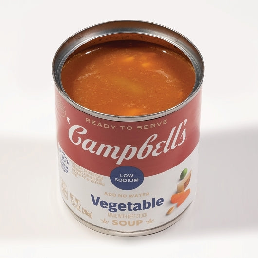 Campbell's Classic Low Sodium Vegetable Shelf Stable Soup, 24 x 7.25 oz Case - Prepared Foods