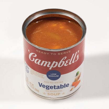 Campbell's Classic Low Sodium Vegetable Shelf Stable Soup, 24 x 7.25 oz Case - Prepared Foods