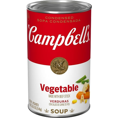 Campbell's Classic Vegetable Condensed Shelf Stable Soup, 12 x 50 oz Case - Prepared Foods
