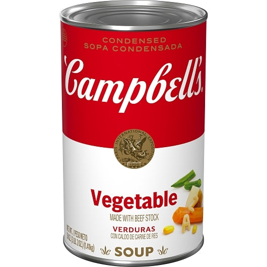Campbell's Classic Vegetable Condensed Shelf Stable Soup, 12 x 50 oz Case - Prepared Foods