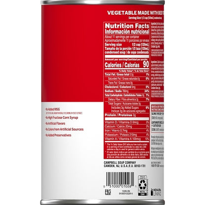 Campbell's Classic Vegetable Condensed Shelf Stable Soup, 12 x 50 oz Case - DOT product image 8