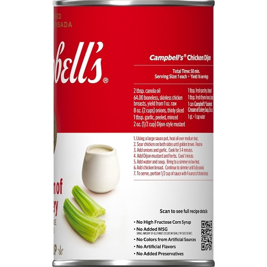 Campbells Condensed Cream Classic Cream Of Celery Condensed Shelf Stable Soup, 12 x 50 oz Case - DOT product image 7