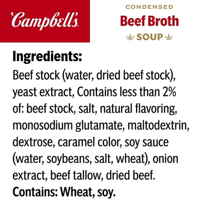 Campbells Condensed Beef Condensed Soup Red & White Beef Broth, 12 x 10.5 oz Case - DOT product image 5