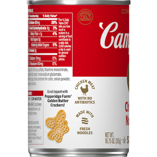 Campbell's Condensed Soup Red & White Chicken Noodle Soup, 48 x 10.75 oz Case - DOT product image 4