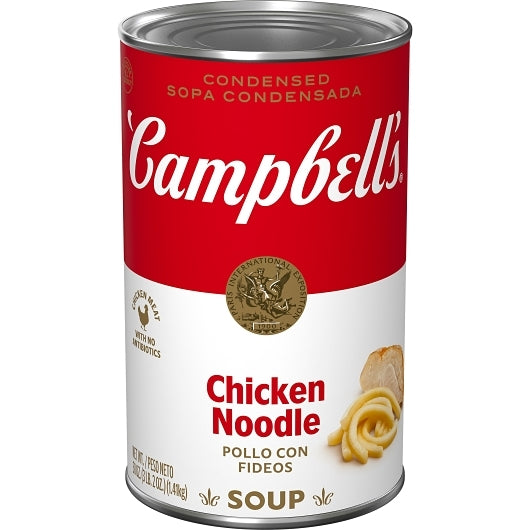 Campbell's Classic Chicken Noodle Condensed Shelf Stable Soup, 12 x 50 oz Case - Prepared Foods