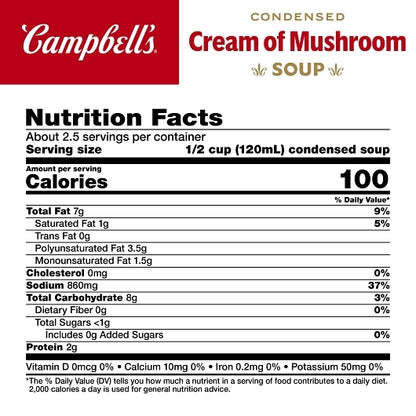 Campbell's Condensed Cream of Mushroom Soup, 10.5 oz. Can (Pack of 48) - DOT product image 5