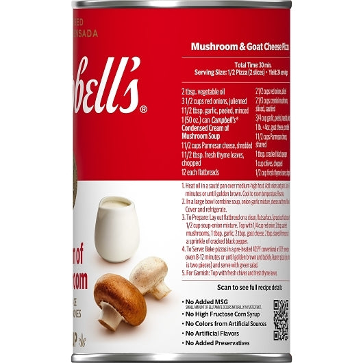 Campbells Condensed Cream Classic Cream Of Mushroom Condensed Soup, 12 x 50 oz Case - DOT product image 7