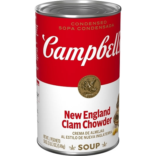 Campbells Condensed New Classic New England Clam Chowder Condensed Soup, 12 x 50 oz Case - DOT product image 3
