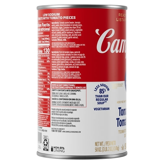 Campbells Ready To Classic Low Sodium Tomato Soup, 12 x 50 oz Case - DOT product image 4