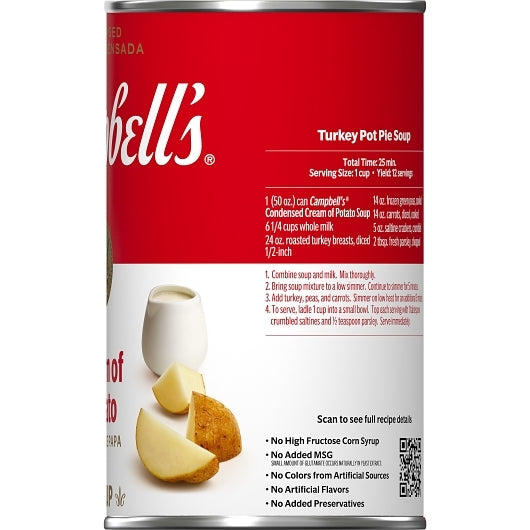 Campbell's Classic Cream Of Potato Condensed Soup, 12 x 50 oz Case - DOT product image 6