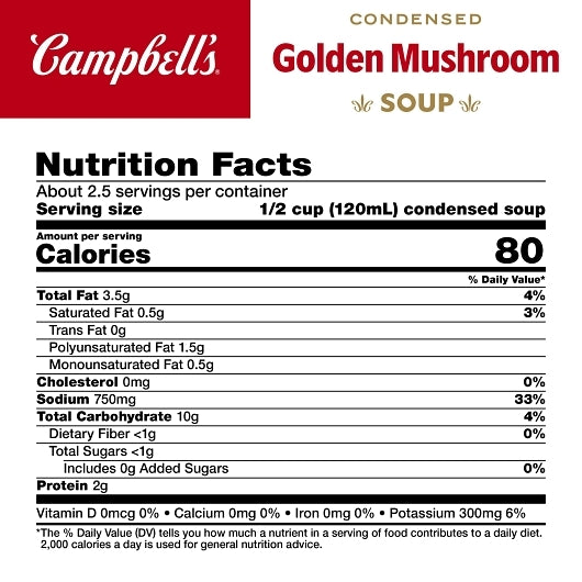 Campbell's Condensed Golden Mushroom Soup, 10.5 oz. Can (Pack of 12) - DOT product image 5