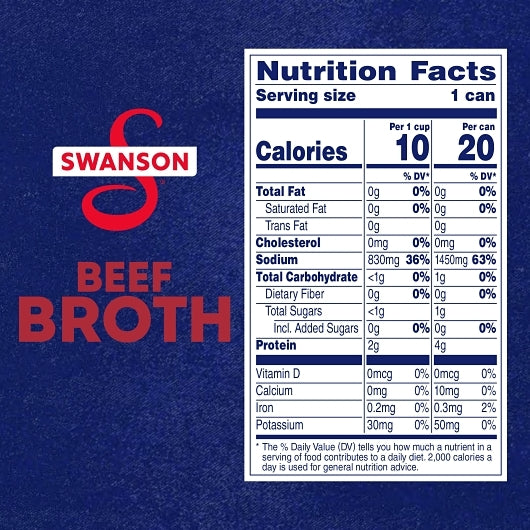 Swanson Beef Broth Soup, 24 x 14.5 oz Case - DOT product image 5