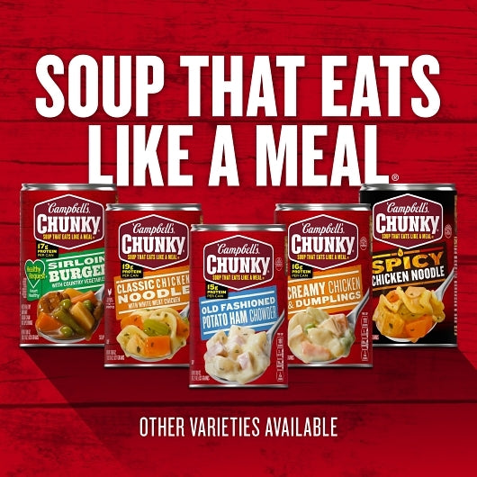 Campbell's Chunky Classic Chicken Noodle Soup, 12 x 18.6 oz Case - DOT product image 4