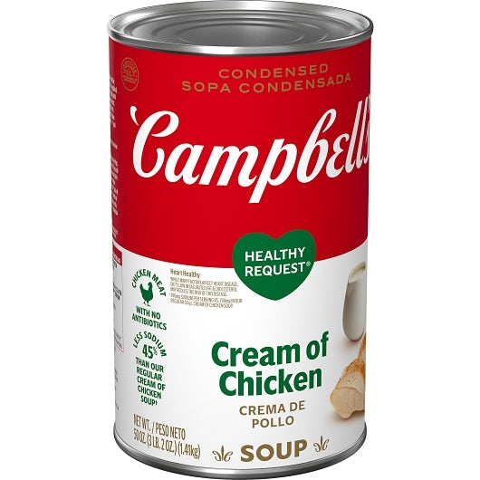 Campbell's Classic Healthy Request Cream Of Chicken Condensed Soup, 12 x 50 oz Case - DOT product image 3