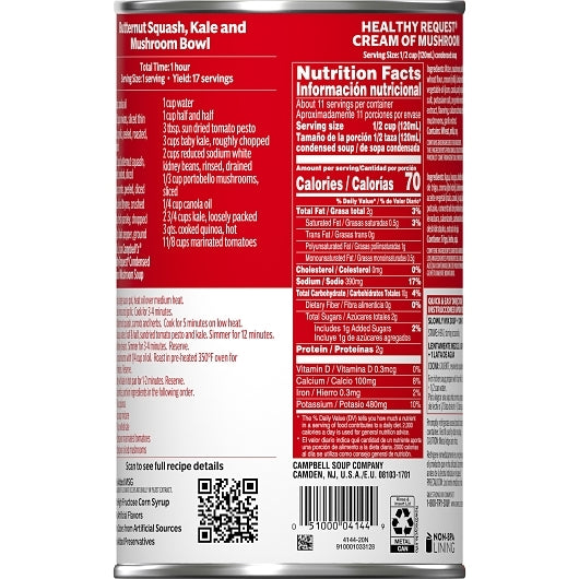 Campbells Condensed Healthy Classic Healthy Request Cream Of Mushroom Condensed Soup, 12 x 50 oz Case - DOT product image 8