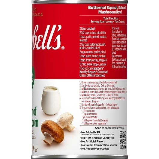 Campbells Condensed Healthy Classic Healthy Request Cream Of Mushroom Condensed Soup, 12 x 50 oz Case - DOT product image 6
