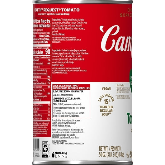 Campbells Healthy Request Classic Healthy Request Tomato Soup, 12 x 50 oz Case - DOT product image 4