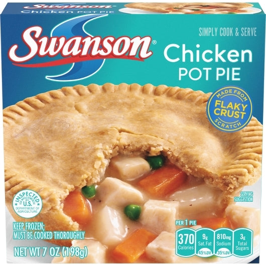 Pinnacle Foods Swanson Pot' Pie Chicken, 24 x 7 oz Case - Frozen Meat & Seafood